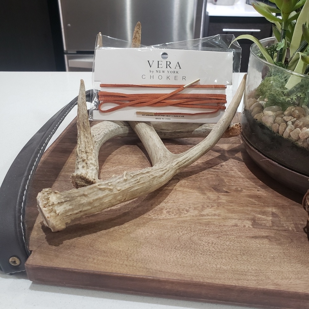 Burnt orange wrap choker